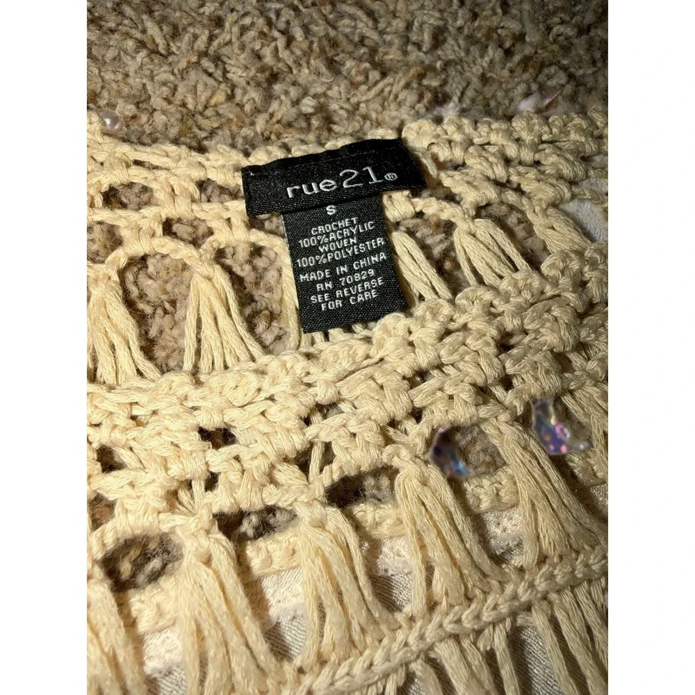 rue21 - Boho Crochet Handkerchief Top - Women's Size Small
